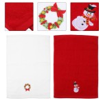 2 Pieces Embroidered Christmas Towels Decorations